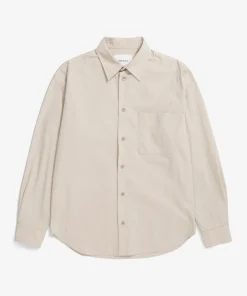 SHIRTING^Norse Projects Silas Tech Poplin Shirt Stone