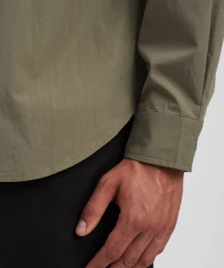 SHIRTING^Norse Projects Silas Tech Poplin Shirt Sediment Green