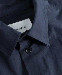 SHIRTING^Norse Projects Silas Tech Poplin Shirt Dark Navy