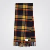 ACCESSORIES^Norse Projects Virgin Wool Checked Scarf Dark Navy