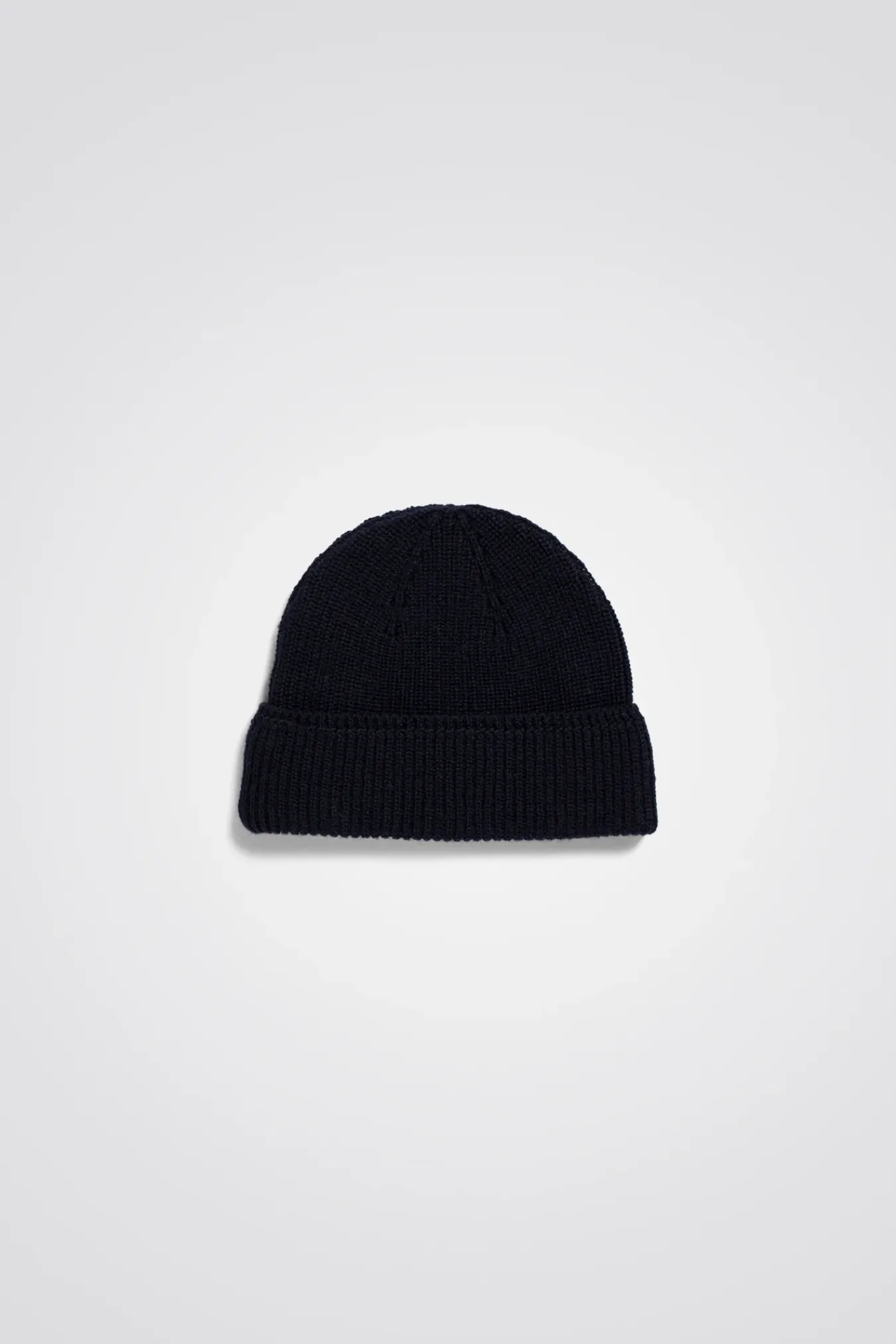BEANIES^Norse Projects Wool Cotton Rib Beanie Dark Navy